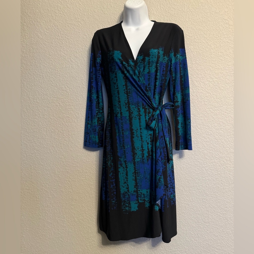 BCBGMaxAzria Long Sleeve “Adele”  Wrap Dress